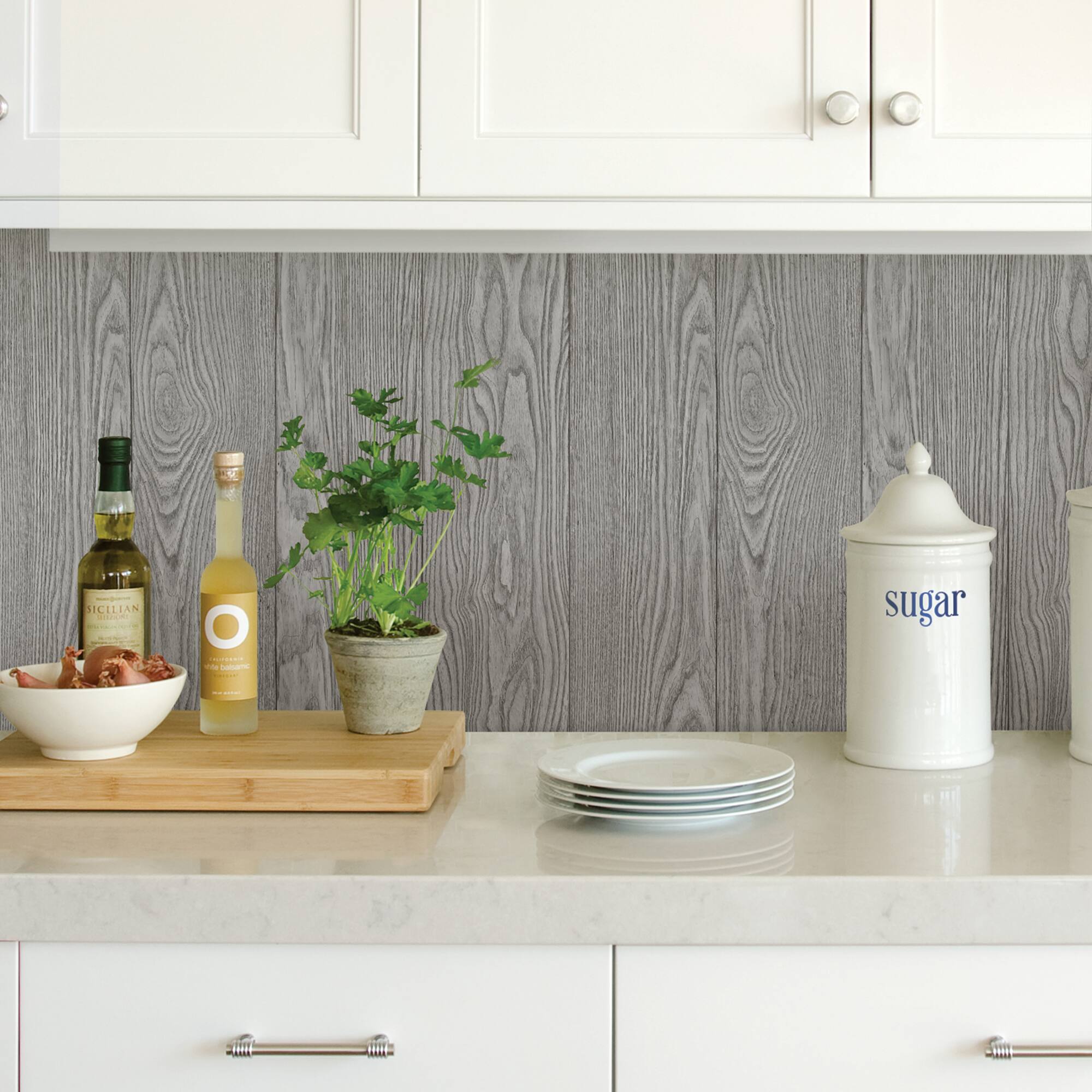 InHome Timber Gray Peel & Stick Wallpaper